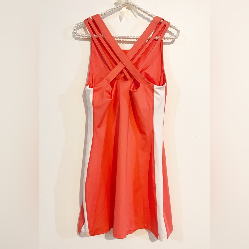 Nicole Miller Sport Coral Crisscross Back Sports Dress NWT